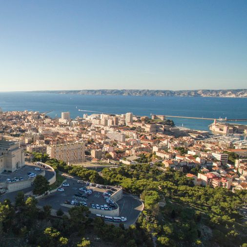 Vue du ciel de Marseille